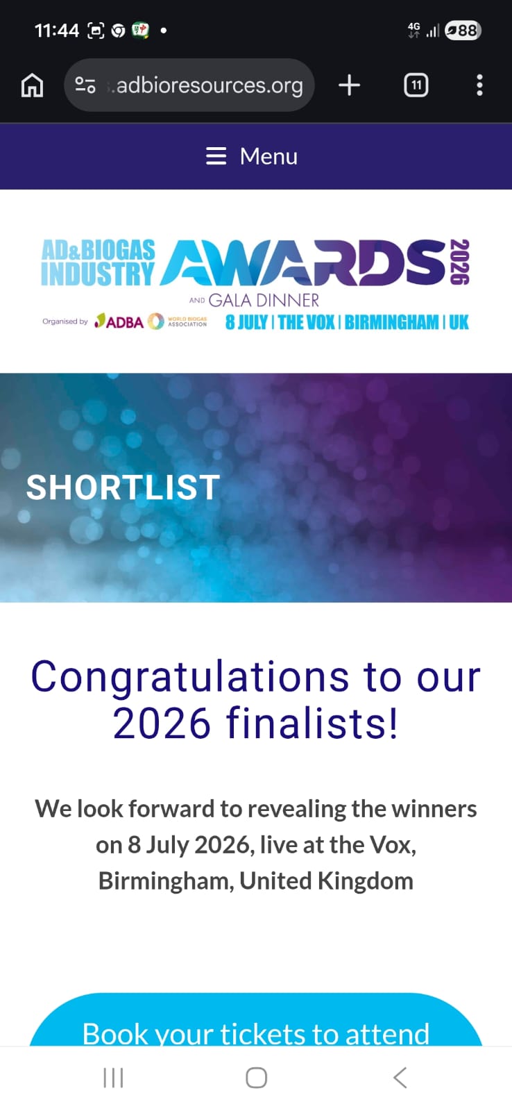 Bio gas Awards